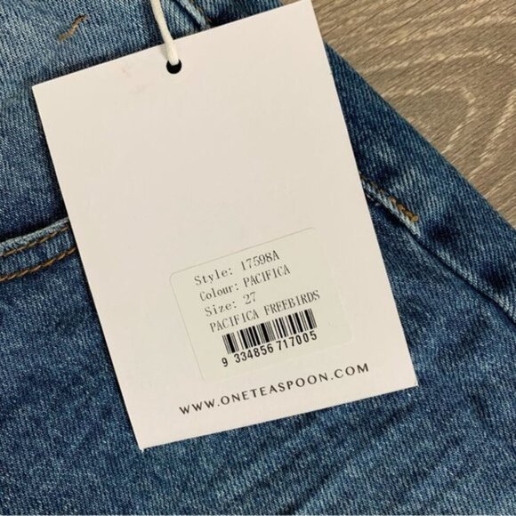 Revolve One Teaspoon Freebirds Skinny Jeans Distressed Rips Low rise Zipper - Picture 15 of 16